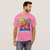 Pop Art Aardbeien T-shirt (Voorkant volledig)
