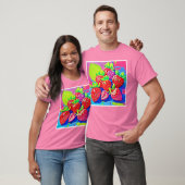 Pop Art Aardbeien T-shirt (Unisex)