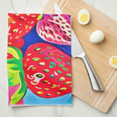 Pop Art Aardbeien Theedoek (Quarter Fold)