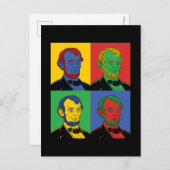 Pop Art Abraham Lincoln Briefkaart (Voorkant / Achterkant)