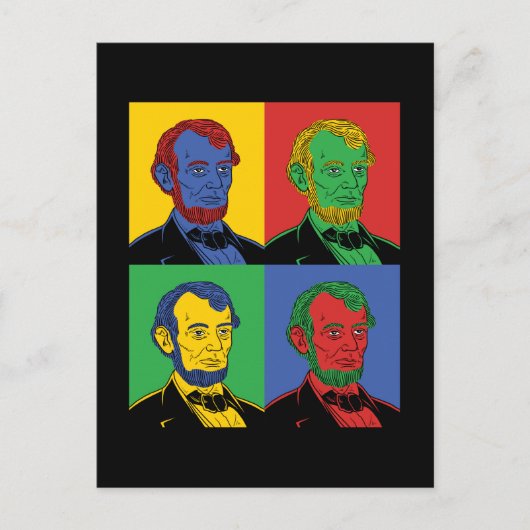 Pop Art Abraham Lincoln Briefkaart (Voorkant)