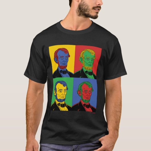 Pop Art Abraham Lincoln T-shirt (Voorkant)