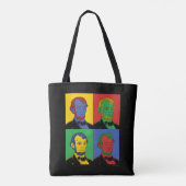 Pop Art Abraham Lincoln Tote Bag (Achterkant)