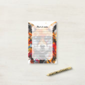 Pop Art Abstract Dieren Vos Zonnebril Portret Post-it® Notes (Op bureau)