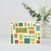 Pop Art Abstract Save The Date Ansichtkaart Aankondigingskaart (Staand voorkant)