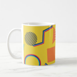 Pop Art: Abstracte kleurrijke naadloze. Koffiemok