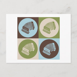 Pop Art Accordion Briefkaart