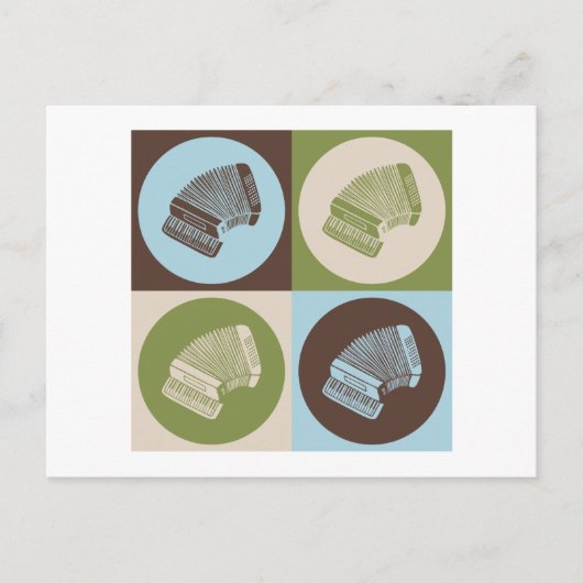 Pop Art Accordion Briefkaart (Voorkant)