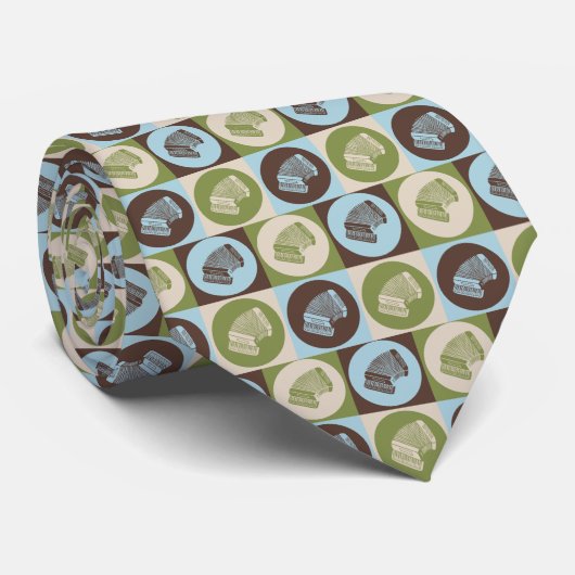 Pop Art Accordion Stropdas (Opgerold)