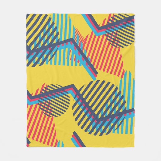 Pop art achtergrond, abstracte geometrische textuu fleece deken (Voorkant)
