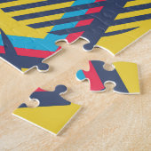 Pop art achtergrond, abstracte geometrische textuu legpuzzel (Zijkant)