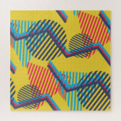 Pop art achtergrond, abstracte geometrische textuu legpuzzel (Horizontaal)