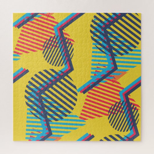 Pop art achtergrond, abstracte geometrische textuu legpuzzel (Verticaal)