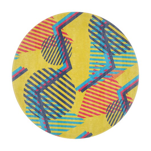 Pop art achtergrond, abstracte geometrische textuu snijplank (Voorkant)