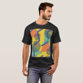 Pop art achtergrond, abstracte geometrische textuu t-shirt (Voorkant volledig)