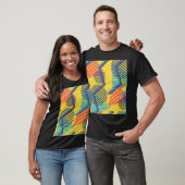 Pop art achtergrond, abstracte geometrische textuu t-shirt (Unisex)