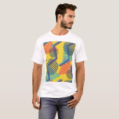 Pop art achtergrond, abstracte geometrische textuu t-shirt (Voorkant volledig)