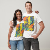 Pop art achtergrond, abstracte geometrische textuu t-shirt (Unisex)