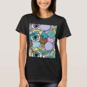 Pop Art Achtergrond Cartoon T-shirt (Voorkant)