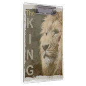 Pop Art Afbeelding Lion Hoofd van de koning Sjablo Klembord (Rechts)
