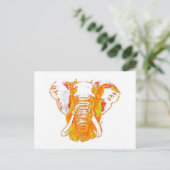 Pop Art African Elephant Briefkaart (Staand voorkant)