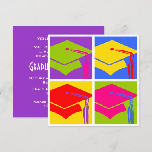 Pop Art Afstudeerder Kaart (Voorkant / Achterkant)