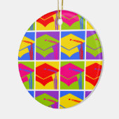 Pop Art Afstudeerder Keramisch Ornament (Links)