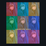 Pop Art Afstuderen Foto Trendy Retro Kleurenblok Poster<br><div class="desc">Pas een afstuderen foto aan met deze Pop-Art stijl poster print. Combineer je favoriete foto('s) met deze kleurrijke doorzichtige kleurenblokken in tinten rood, roze, blauw, groen, geel, sinaasappel en paarse. Bewerk om een afstuderen jaar toe te voegen, iets anders, of verwijder het. ✏️Klik op de knop "PERSONALISEREN" om te beginnen...</div>