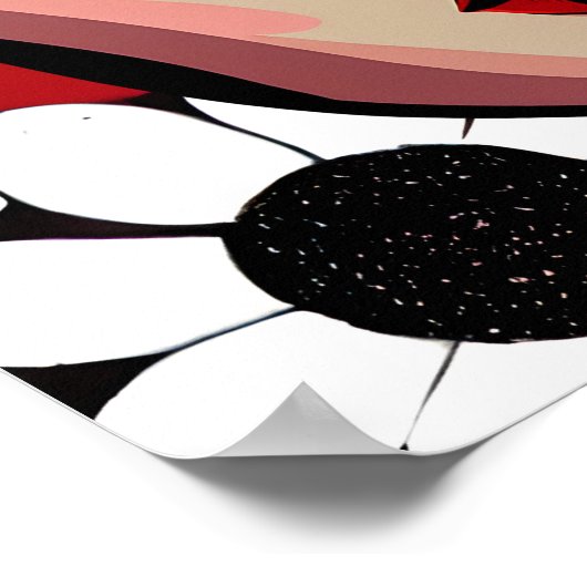 Pop Art AI stripboek Vrouw Gezicht Poster (Hoek)