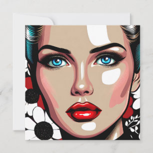 Pop Art Ai Stripboek Vrouwengezicht