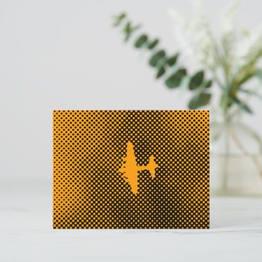 Pop Art Airplane Briefkaart (Staand voorkant)