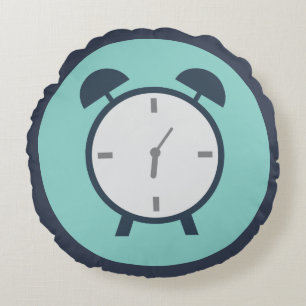 Pop Art Alarm Clock Blue Rond Kussen