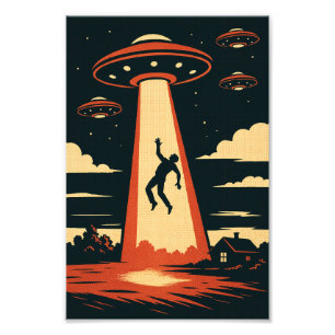 Pop Art Alien Abduction Foto Afdruk