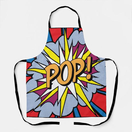 Pop Art All-Over Print Schort (Voorkant)