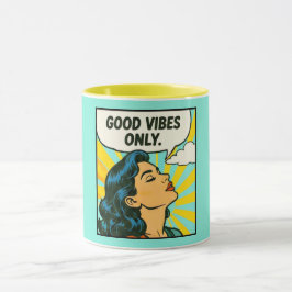 Pop Art “Alleen Goede Vibes” Mok