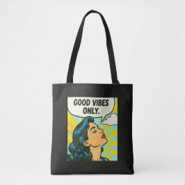 Pop Art “Alleen Goede Vibes” Tote Bag