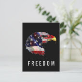 Pop Art American Flag Eagle Freedom Patriot Briefkaart (Staand voorkant)