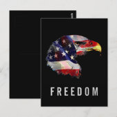 Pop Art American Flag Eagle Freedom Patriot Briefkaart (Voorkant / Achterkant)