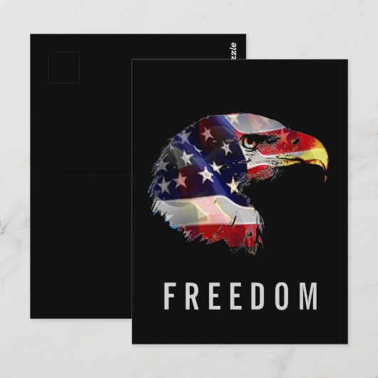 Pop Art American Flag Eagle Freedom Patriot Briefkaart (Voorkant / Achterkant)