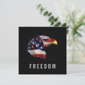 Pop Art American Flag Eagle Freedom Patriot Card (Staand voorkant)