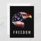 Pop Art American Flag Eagle Freedom Patriot Feestdagenkaart (Voorkant / Achterkant)