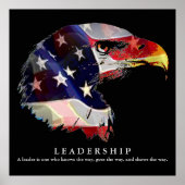 Pop Art American Flag Eagle Leadership Poster (Voorkant)