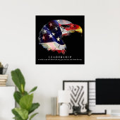 Pop Art Amerikaanse Vlag Adelaar Leiderschap Poste Poster (Thuiskantoor)