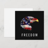 Pop Art Amerikaanse Vlag Adelaar Vrijheid Patriot Feestdagenkaart (Voorkant / Achterkant)