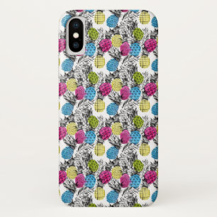 Pop Art Ananassen En Palmbladeren iPhone X Hoesje