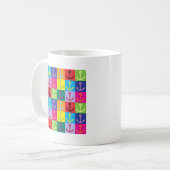 Pop Art Anchor Koffiemok (Voorkant links)