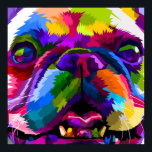 Pop-Art Animal Poster<br><div class="desc">Frans Bulldog Colorful Dog Poster</div>