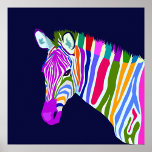 Pop Art Animal Poster<br><div class="desc">Kleurrijk Zebra Poster</div>