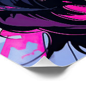 Pop Art Anime Border Collie Dog 001 - Victoria SAS Perfect Poster (Hoek)