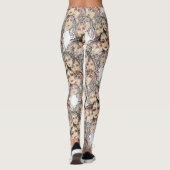 Pop Art Anime Pattern met Feminine Elements Leggings (Achterkant)